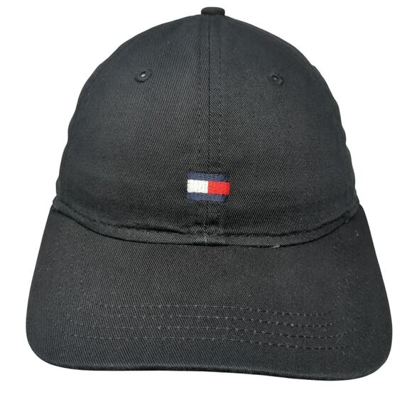 Tommy Hilfiger Slideback Baseball Cap Black One Size Adjustable Embroidered - Picture 1 of 10